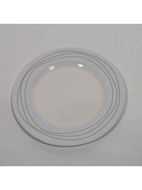 Jeff Banks Motion London Fine China Lunch Plate White Stripes Elegant Tableware
